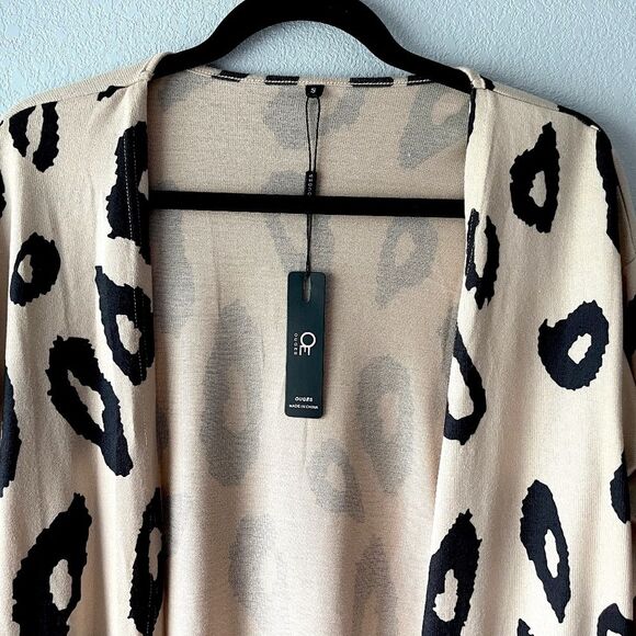 OUGES Women's Open Front Cardigan Pockets Long Sleeve Size Small - Picture 4 of 6